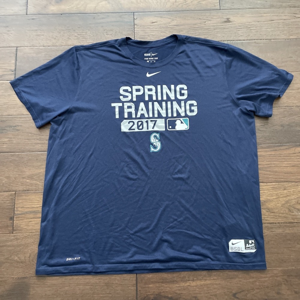 Seattle Mariners Nike Men's T-Shirt Spring Training 2017 Blue Size 3XL